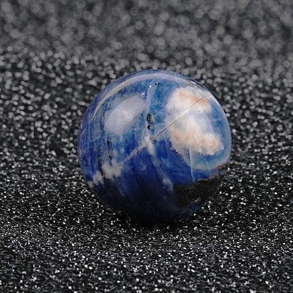 Zhuge 2 Pcs 1.18 Inch Banded Quartz Crystal Sphere, Feng Shui Chakra Aura Decor for Home Desk & Collection, Sodalite