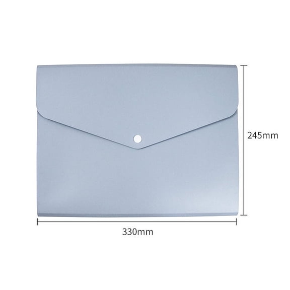 Zhuge 2 Pcs A4 File Folders Organ File Bag, 5 Multi-Layer Horizontal Portable Accordion Folder, Sorting File Bag, Reusable Plastic File Bag, for Office, Business (Blue)