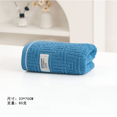 Zhuge 2-Piece 100% Cotton Ultra-Soft Highly Absorbent Quick-Drying Bathroom Towels, 13"×27.56" Towels for Home, Hotel, Daily Use & Family Travel, style F, blue