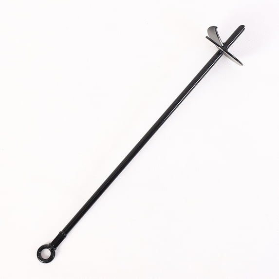 Zhuge 2-piece 46cm spiral ground anchor kit, heavy-duty metal ground anchor kit, wind pile shed anchor hook, used for tent tree swing set, car port trampoline canopy shelter (black)