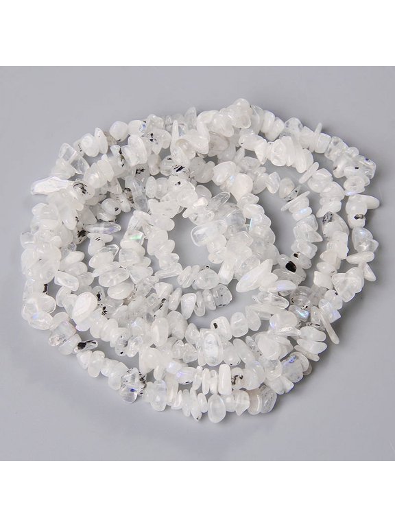 2 pieces 5-8mm irregular white natural moonstone jewelry DIY bracelet necklace accessories natural crushed stone scattered bead accessories