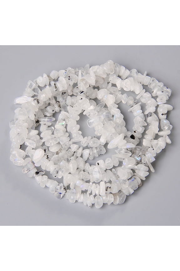 2 pieces 5-8mm irregular white natural moonstone jewelry DIY bracelet necklace accessories natural crushed stone scattered bead accessories