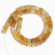 Zhuge 2 pieces of natural stone bead beads, natural yellow Dongling stone block stone DIY handmade bead jewelry accessories, 4mm