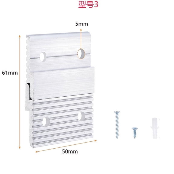 Zhuge 20 piece French anti slip nail picture hanger kit heavy-duty mirror wall bracket Z-clip mirror suspension hardware aluminum bracket (2 inches)