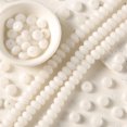 thumbnail image 1 of Zhuge 20 pieces natural stone abacus bead spacer, white natural stone loose bead DIY bracelet necklace jewelry spacer, 1 of 2