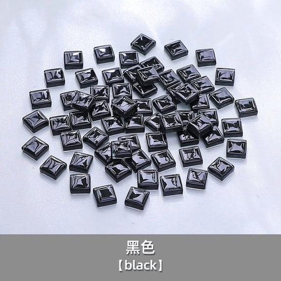 Zhuge 200 Pcs 11cm Square Laser-Cut Crystal Glass Mosaic Tiles, DIY Creative Art Craft Materials for Home Decor & Art Projects, Black