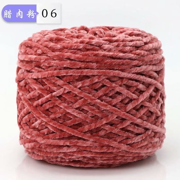 Zhuge 200g/Skein Super Bulky Soft Cotton Knitting Yarn, Worsted Weight for Crochet, Dark Pink