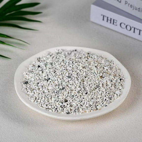 Zhuge 200g natural crystal crushed stone 3-5mm polished aromatherapy stone, white natural crystal raw stone demagnetization stone fish tank decoration crushed stone