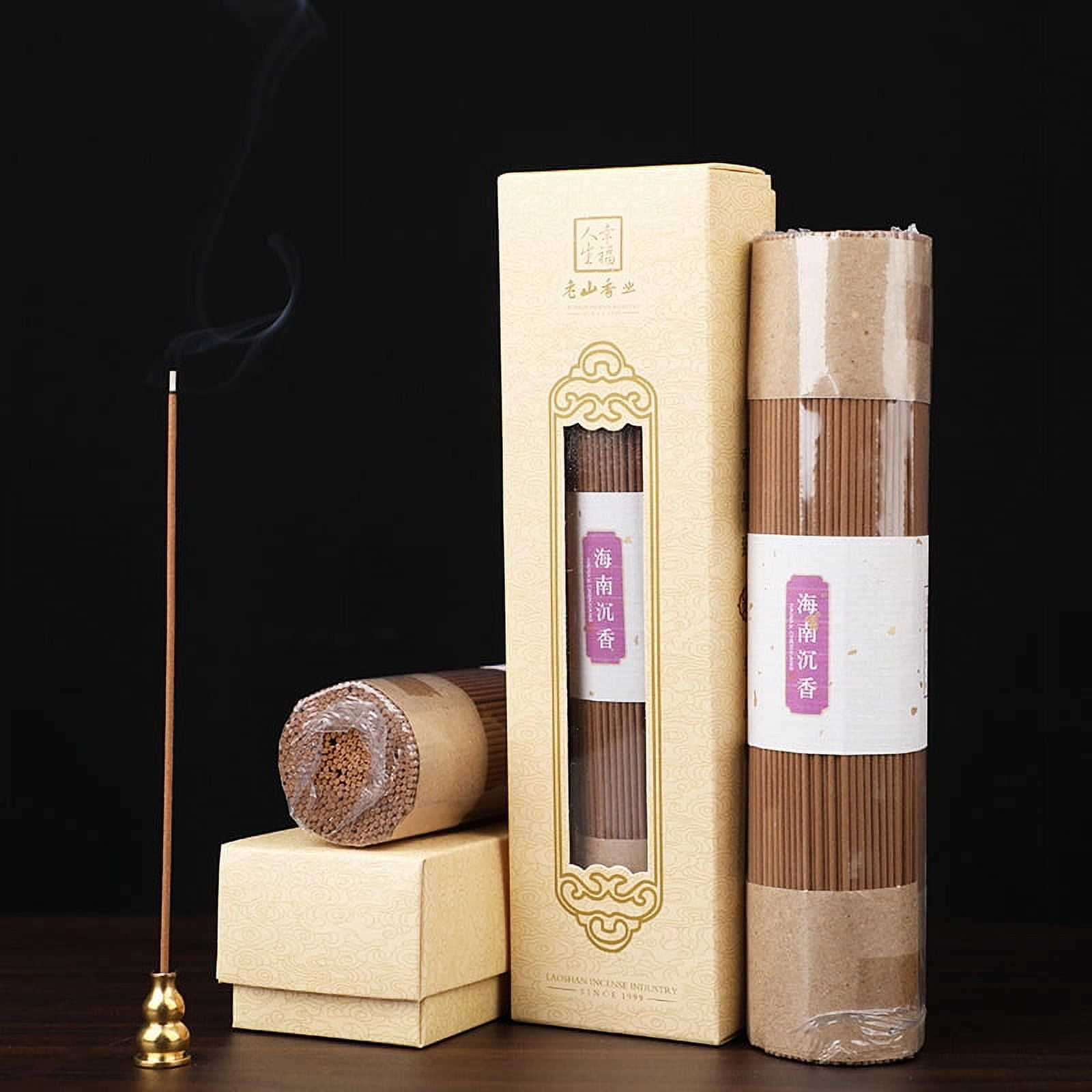 Zhuge 220g Incense Sticks, Nature Line Incense Sandalwood Oriental Buddha Buddhist Aroma Incense Sticks with Case Multifunctional for Household Spa Bathroom Office(Hainan agarwood)