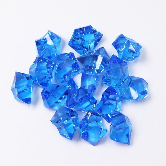 Zhuge 280PCS1.1 lb Dark Blue Fake Ice Rocks, Acrylic Gems Crystals Plastic Diamonds for Vase Fillers & Wedding Party Decor