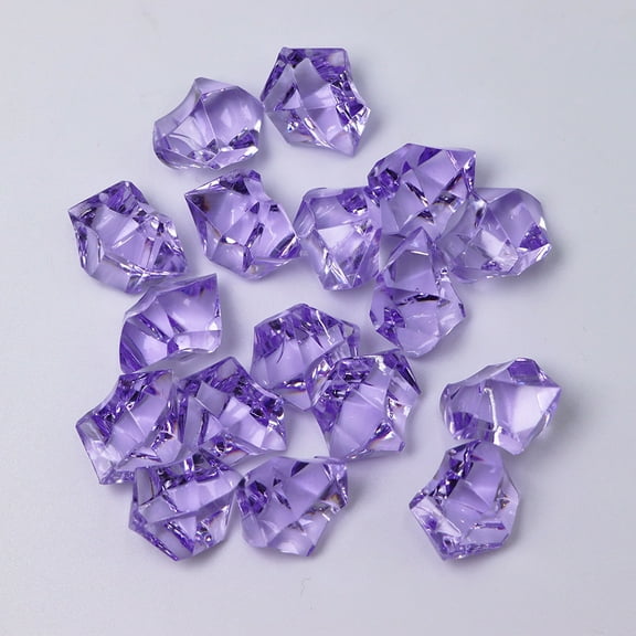 Zhuge 280PCS（1.1 lb） Light Violet Fake Ice Rocks, Acrylic Gems Crystals Plastic Diamonds for Vase Fillers & Wedding Party Decor
