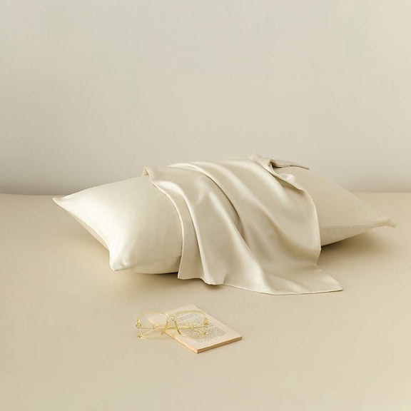 Zhuge 2Pcs 100 Austrian Lanzin tencel single pillowcases Light luxury life, selected fabric pillowcase, guard your sweet dream 18.9x29.13inch(white
