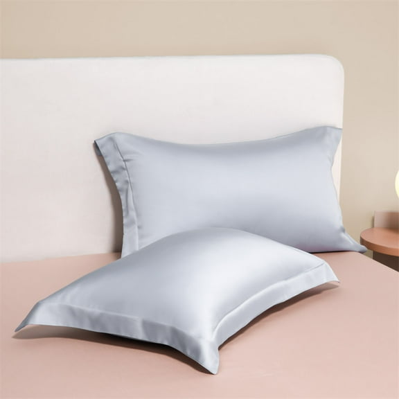 Zhuge 2Pcs 60 tencel pillowcases Start your dream night with this comfortable, breathable pillowcase 18.9x29.13inch(Blue grey