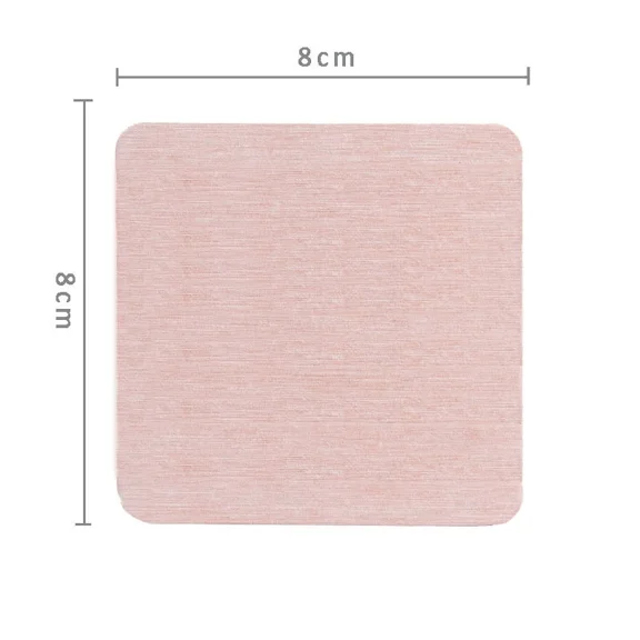 Zhuge 2Pcs Diatomaceous Earth Coaster, Versatile Water Absorbent Diatomite Coaster-3.14*3.14inch,Pink