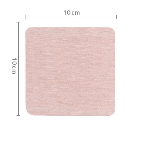 Zhuge 2Pcs Diatomaceous Earth Coaster, Versatile Water Absorbent Diatomite Coaster-3.93*3.93inch,Pink