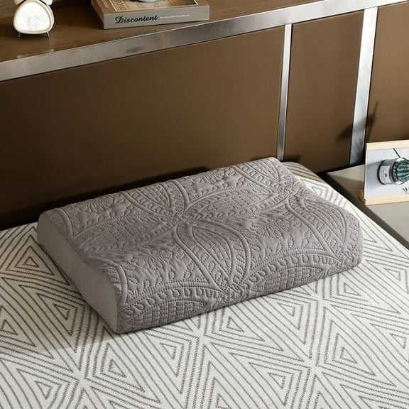 Zhuge 2Pcs Latex pillowcase Provide a comfortable sleep experience pillowcase to create your own private sleeping space 15.75x23.62inch(gray