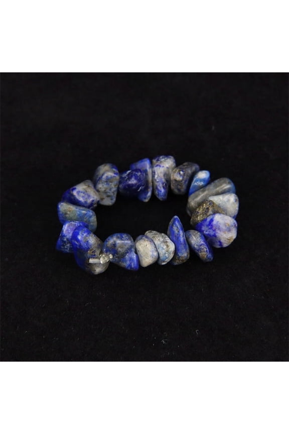 2Pcs Natural Crystals Gravel Stone Rings Rose Quartz Amethyst Handmade Women Jewelry Stretchy Elastic Gifts,Blue