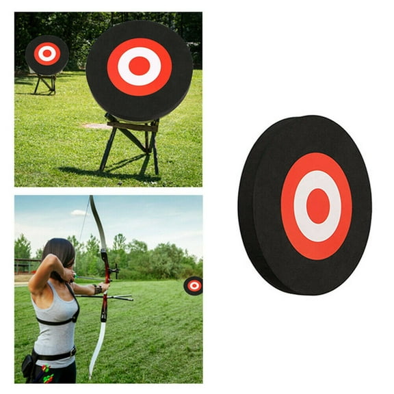Zhuge 2Pcs New Eva Mobile Archery Target Foam Target For Bow And Arrow Shooting Round Moving Hunting Practice Accessories For OutdoorBlack
