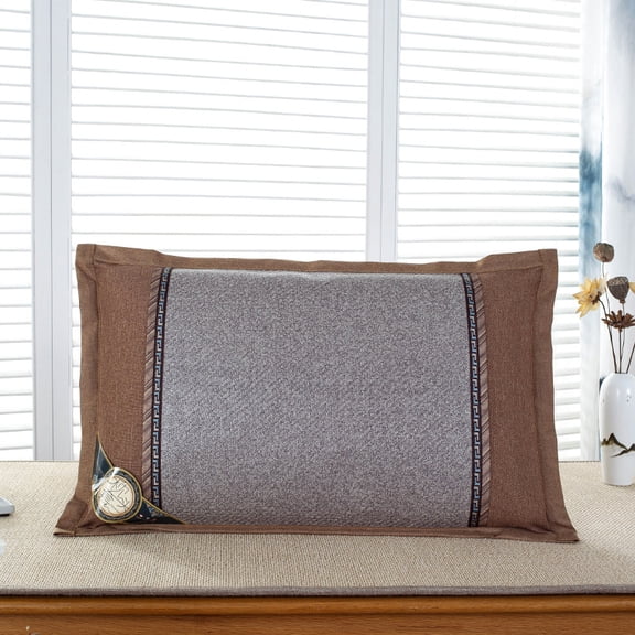 Zhuge 2Pcs Single breathable pillow cover Say goodbye to sultry, cool feeling technology pillowcase, summer cool and good sleep must 18.9x29.13inch(gray