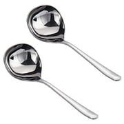 Zhuge 2Pcs Small Ladle for Sauce Stainless Steel Serving Ladle Silver Gravy Ladle