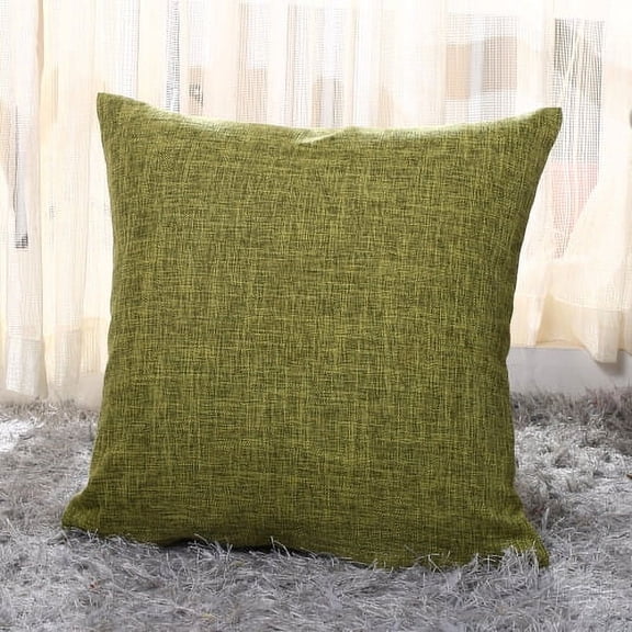Zhuge 2Pcs Transform Your Bedroom Aesthetic with Thickened Linen Pillow Case Designs 17.72x17.72inch(Fruit green）