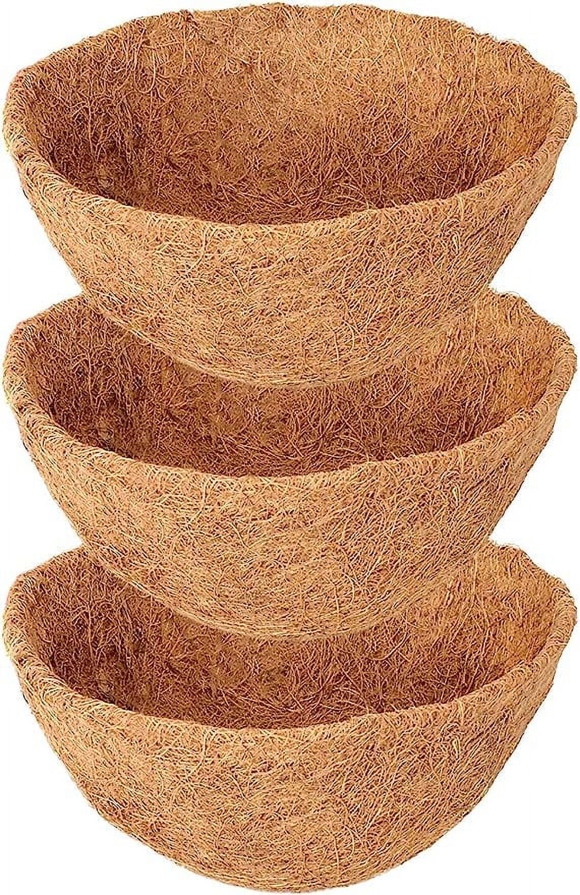 Zhuge 3 Pack 16 Inch Hanging Basket Coco Liners Replacement, 100