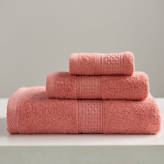 Zhuge 3 Pack Ultra Soft Cotton Towel Set, Includes 28x55 Inch Bath Towel, 13x29 Inch Hand Towel & 13x13 Inch Wash Cloth, Perfect for Daily Use, Compact & Lightweight,