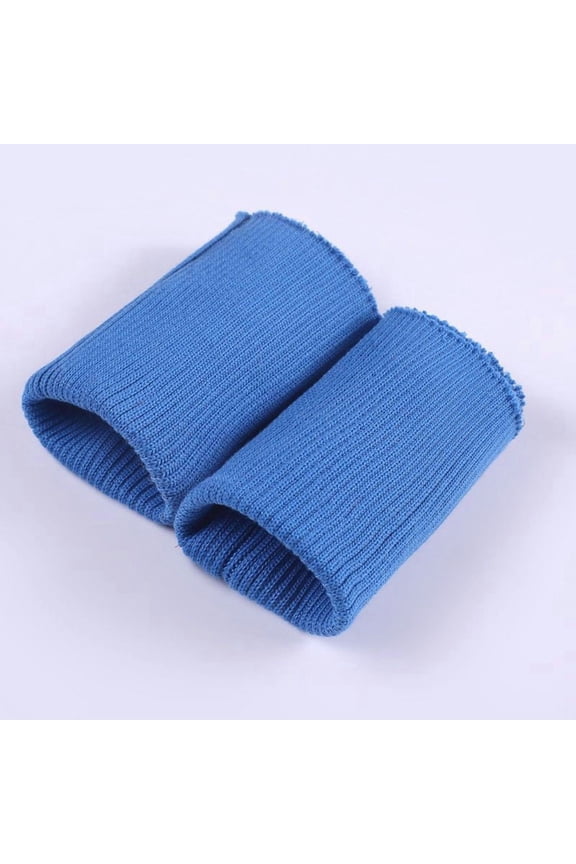 3 Pair Tubular Knit Rib Cuffing Fabric, Stretchy Replacement Material for Sweatshirt Jacket Coat Sleeve Cuff, Ideal for Sewing DIY Craft Projects, Dark Blue