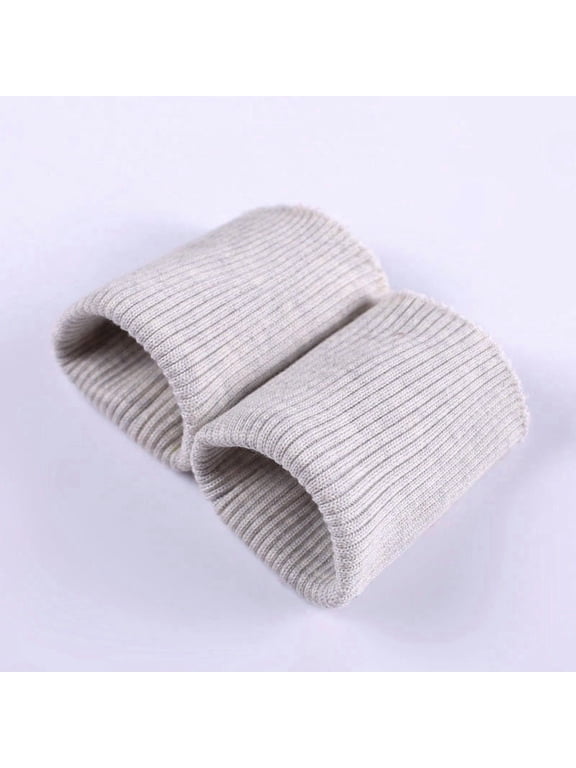 3 Pair Tubular Knit Rib Cuffing Fabric, Stretchy Replacement Material for Sweatshirt Jacket Coat Sleeve Cuff, Ideal for Sewing DIY Craft Projects, Grey