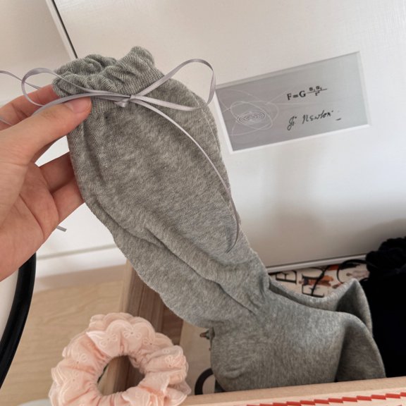 Zhuge 3 Pairs Women Bow Socks Ruffle Crew Cotton Soft Breathable Ankle Thin Cute Frilly Socks，Grey