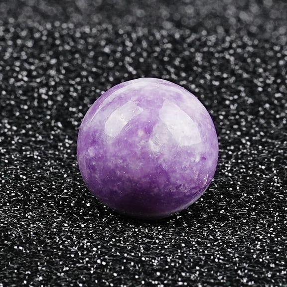 Zhuge 3 Pcs 0.98 Inch Banded Quartz Crystal Sphere, Feng Shui Chakra Aura Decor for Home Desk & Collection, Purple Mica