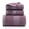 thumbnail image 1 of Zhuge 3 Piece Bath Towel Set, Combed Cotton Bath Towels Absorbent Bath Sheets Soft Shower Towels Bathroom Hand Towel Luxury Bath Towels Sets for Bathroom,Purple, 1 of 2