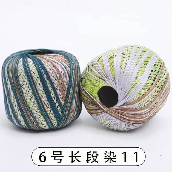 Zhuge 3 Rolls 50g Textured Multicolor Pure Cotton Crochet Thread, Ultra Soft Yarn for Crochet, Hand Weaving & DIY Craft Accessories, style 11