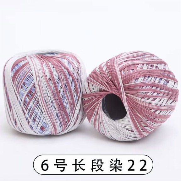 Zhuge 3 Rolls 50g Textured Multicolor Pure Cotton Crochet Thread, Ultra Soft Yarn for Crochet, Hand Weaving & DIY Craft Accessories, style 22