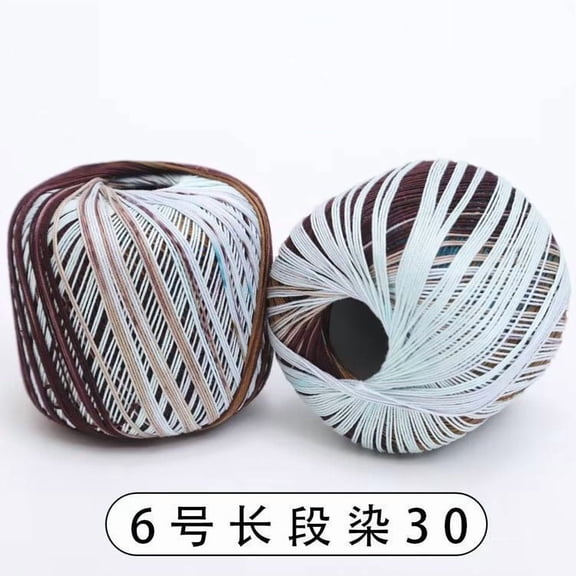 Zhuge 3 Rolls 50g Textured Multicolor Pure Cotton Crochet Thread, Ultra Soft Yarn for Crochet, Hand Weaving & DIY Craft Accessories, style 30