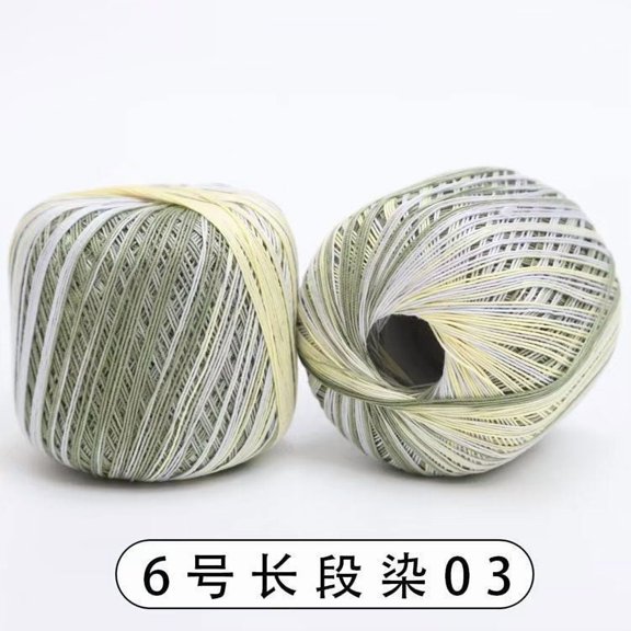 Zhuge 3 Rolls 50g Textured Multicolor Pure Cotton Crochet Thread, Ultra Soft Yarn for Crochet, Hand Weaving & DIY Craft Accessories, style 3