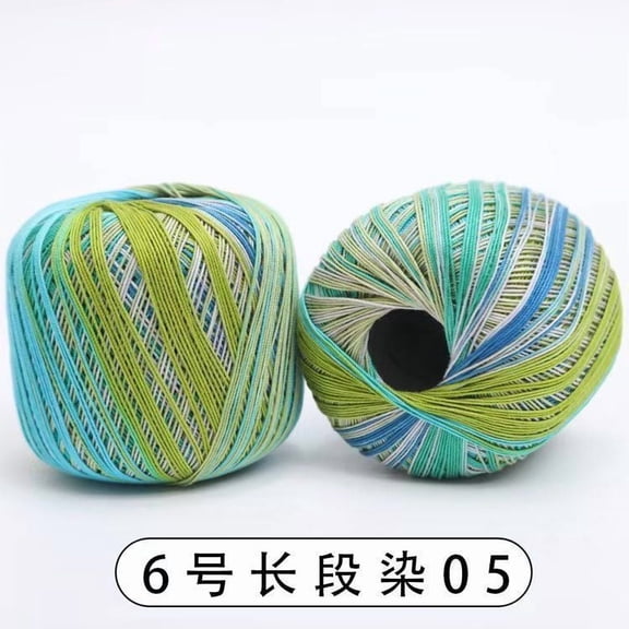 Zhuge 3 Rolls 50g Textured Multicolor Pure Cotton Crochet Thread, Ultra Soft Yarn for Crochet, Hand Weaving & DIY Craft Accessories, style 5