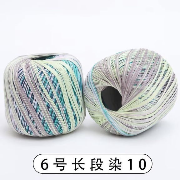 Zhuge 3 Rolls 50g Textured Multicolor Pure Cotton Crochet Thread, Ultra Soft Yarn for Crochet, Hand Weaving & DIY Craft Accessories, style 10
