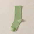 thumbnail image 1 of Zhuge 3 pairs of Womens Cotton Crew Socks, Thin Soft Comfort Breathable Dress Socks, Above Ankle Crew Socks for Business, Casual，Athletic Sock (Green）, 1 of 2