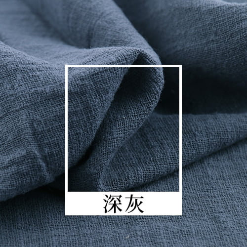 Zhuge 3951 Inch Cotton Linen Wrinkle Texture Fabric, Premium Soft Textured Material for DIY Sewing, Craft Projects & Home Decoration, Dark Grey