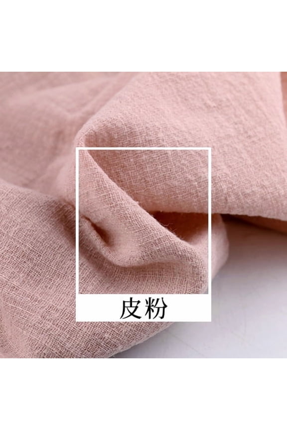 3951 Inch Cotton Linen Wrinkle Texture Fabric, Premium Soft Textured Material for DIY Sewing, Craft Projects & Home Decoration, Pink