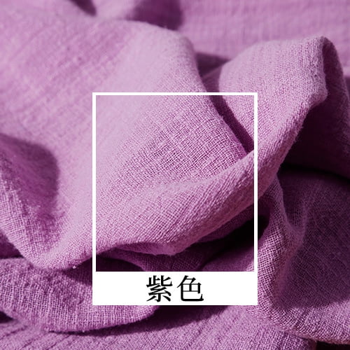 Zhuge 3951 Inch Cotton Linen Wrinkle Texture Fabric, Premium Soft Textured Material for DIY Sewing, Craft Projects & Home Decoration, Purple
