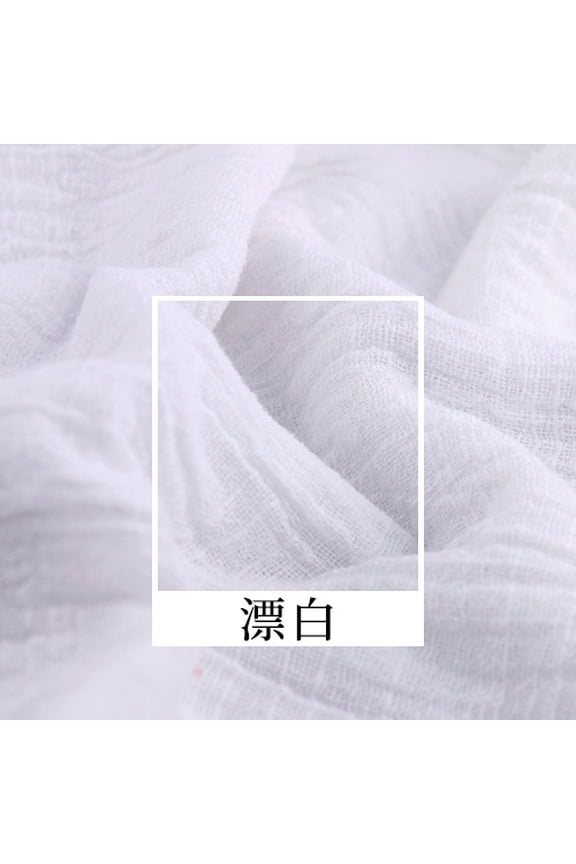 3951 Inch Cotton Linen Wrinkle Texture Fabric, Premium Soft Textured Material for DIY Sewing, Craft Projects & Home Decoration, White