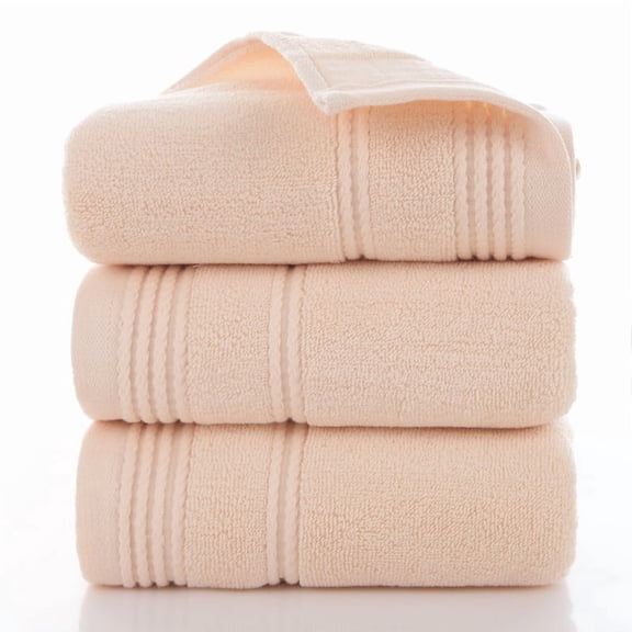 Zhuge 4-Pack 13.4x29.1 Inch 100% Pure Cotton Towel Set, Ultra Soft Highly Absorbent Eco-Friendly Bathroom Towels, Luxury Durable Washable Towels for Daily Home & Shower Use, Light Brown