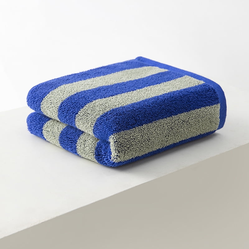 Zhuge 4-Pack Blue Cotton Body Wash Cloths 13.4×29.1in, Ultra Soft & Highly Absorbent Towels for Bathroom, Body & Face Cleansing, Home & Travel Daily Use