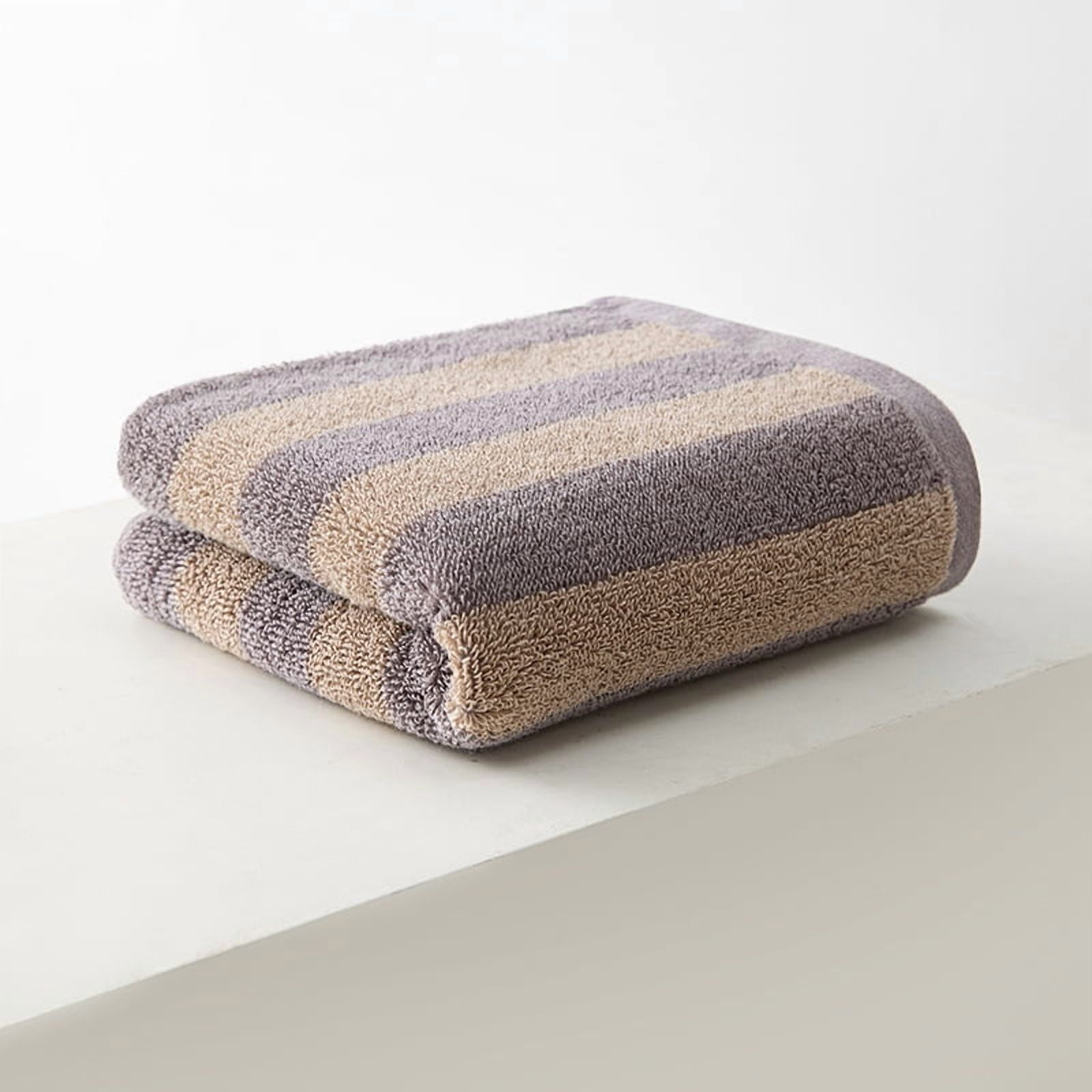 Zhuge 4-Pack Brown Cotton Body Wash Cloths 13.4×29.1in, Ultra Soft & Highly Absorbent Towels for Bathroom, Body & Face Cleansing, Home & Travel Daily Use