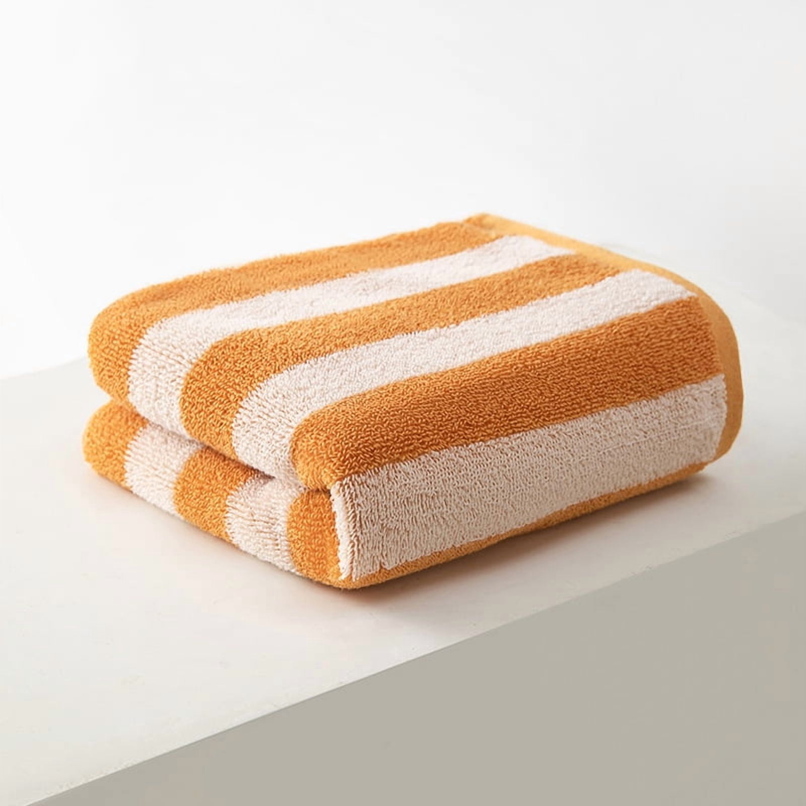 Zhuge 4-Pack Orange Cotton Body Wash Cloths 13.4×29.1in, Ultra Soft & Highly Absorbent Towels for Bathroom, Body & Face Cleansing, Home & Travel Daily Use