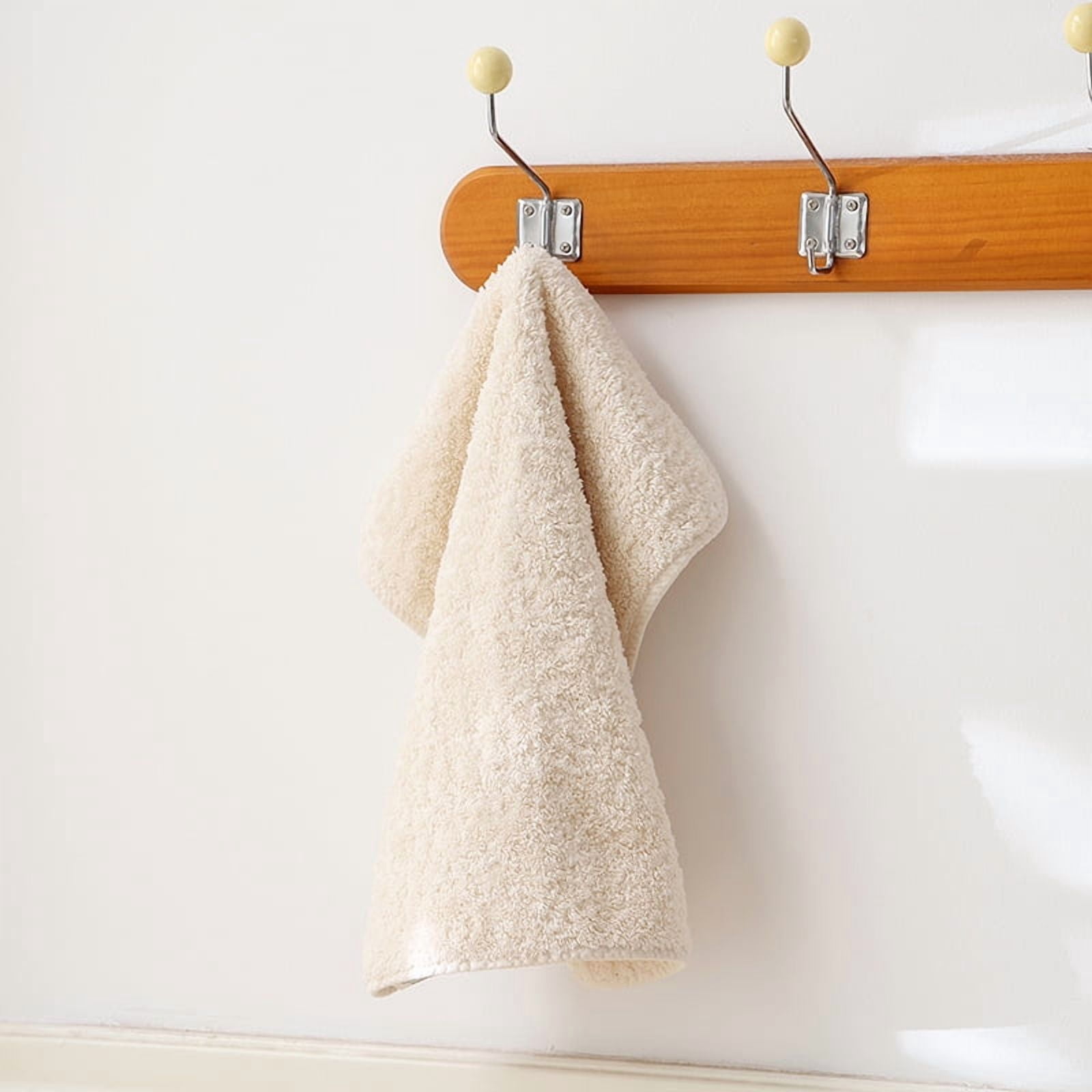 Zhuge 4 Pack White Cotton Washcloths 38x38cm, 100% Cotton Soft Highly Absorbent Small Towels for Bathroom, Face Cleansing & Daily Household Use