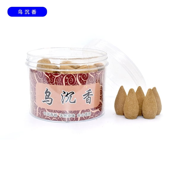 Zhuge 40Pcs Large Waterfall Backflow Incense Cones, Fits All Backflow Burners for Meditation, Yoga & Aromatherapy, Black agarwood