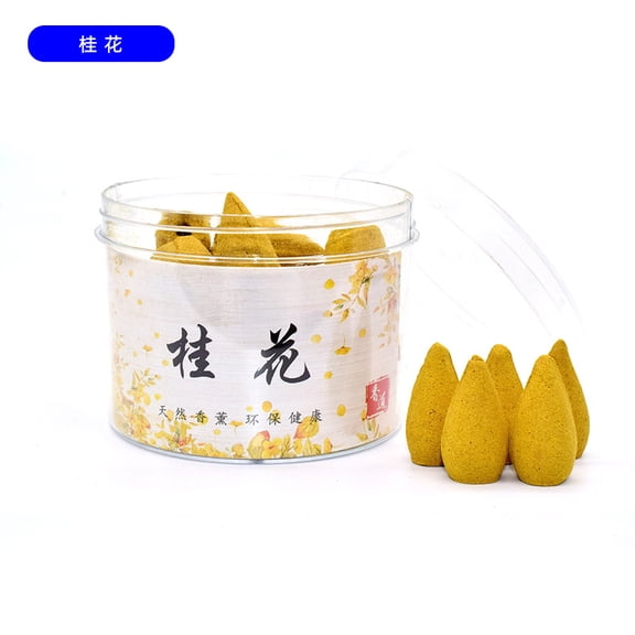 Zhuge 40Pcs Large Waterfall Backflow Incense Cones, Fits All Backflow Burners for Meditation, Yoga & Aromatherapy, Osmanthus